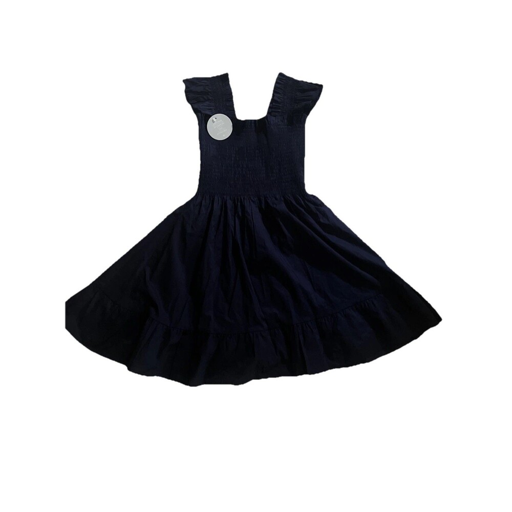 NEW Hill House Home Elizabeth Nap Blue Cotton Tiered Smocked Midi Dress XS NWT